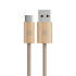Fabric charging cable Gold Tone